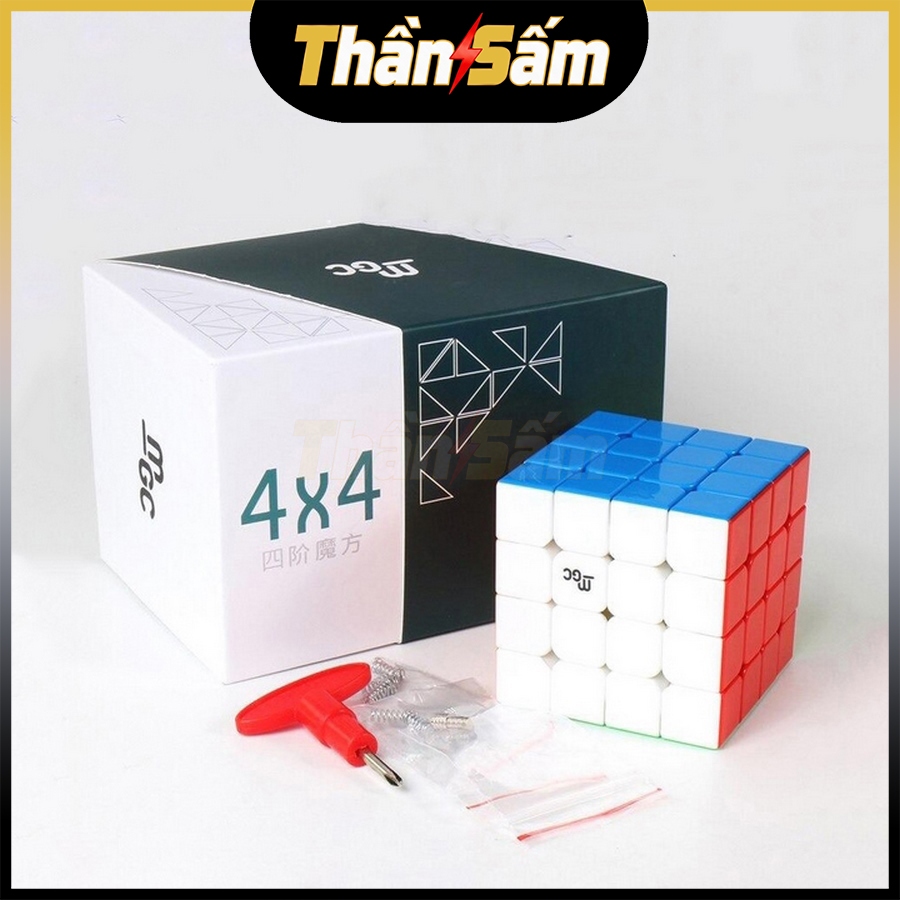 Rubik 4x4 YJ MGC 4x4 พร้อมแม่เหล็กไร้สติกเกอร์ Rubiks Cube ไร้ขอบ 4 ชั้นของเล่นปัญญาเด็ก 4x4x4