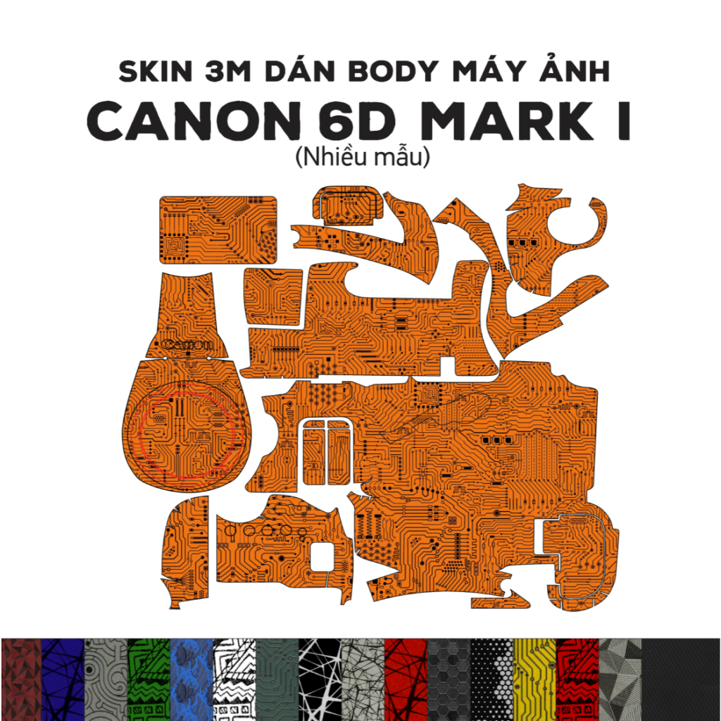 สติ๊กเกอร์ 3M Skin สําหรับ Canon 6D Mark I (หลายรุ่น) | ฟิล์มกันรอยสําหรับตัว Canon 6D Mark I