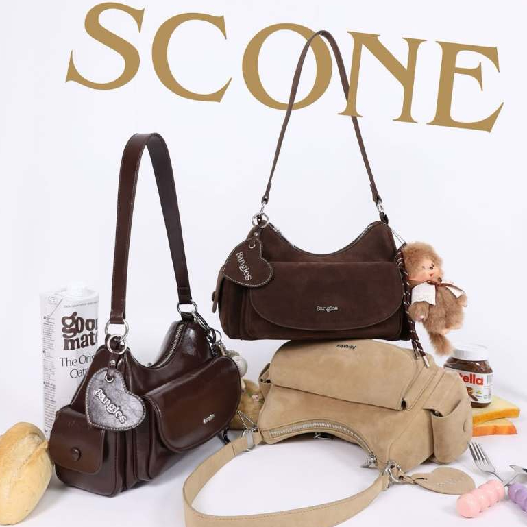 [AVAILABLE] 8angles Scone กระเป๋าสะพาย 11 นิ้วพร้อมสายสะพาย + เสน่ห์หัวใจ