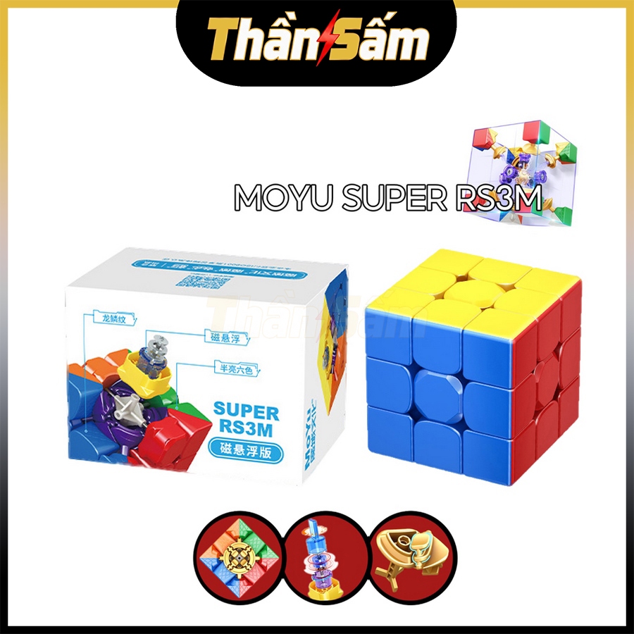 Rubik 3x3 MoYu Super RS3M 2022 3x3 Maglev RS3 M Rubiks Cube แม่เหล็ก 3 ชั้นสติกเกอร์ปัญญาของเล่น