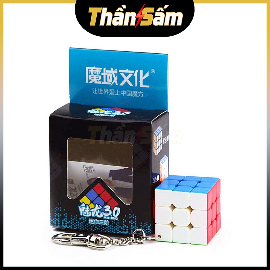 [MoYu] พวงกุญแจ Rubiks 3x3 สติกเกอร์ MoYu MeiLong Rubic Cube 3 ชั้นของเล่นปัญญาเด็ก 3x3x3