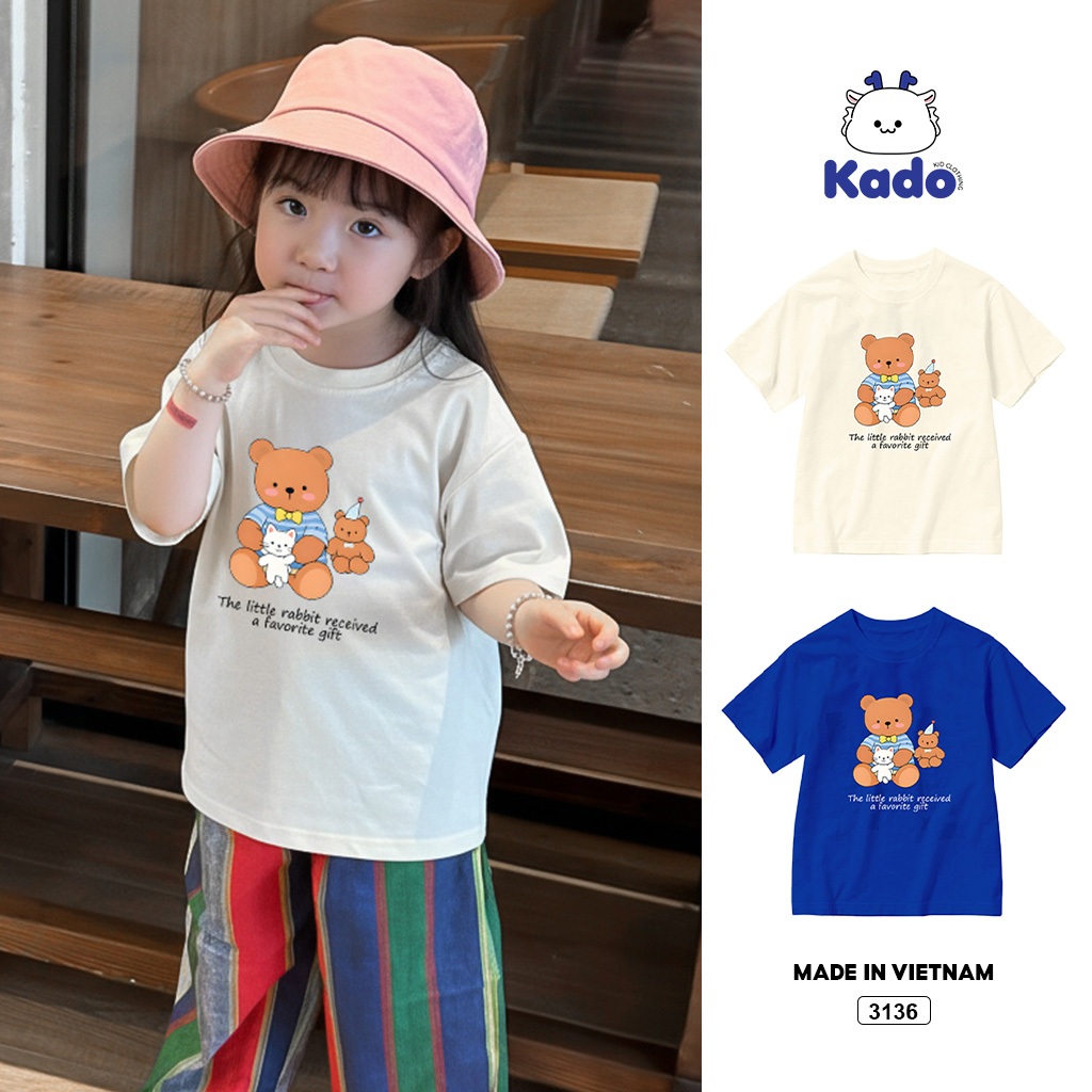 เสื้อยืด Kado Teddy Bear Collection สําหรับเด็กหญิงและเด็กชาย