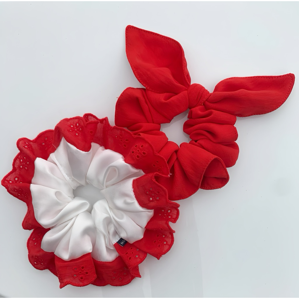 [Scrunchies]SUPER PUZZLE ชุดสายลูกไม้ 2 เส้น + RABBIT EARS