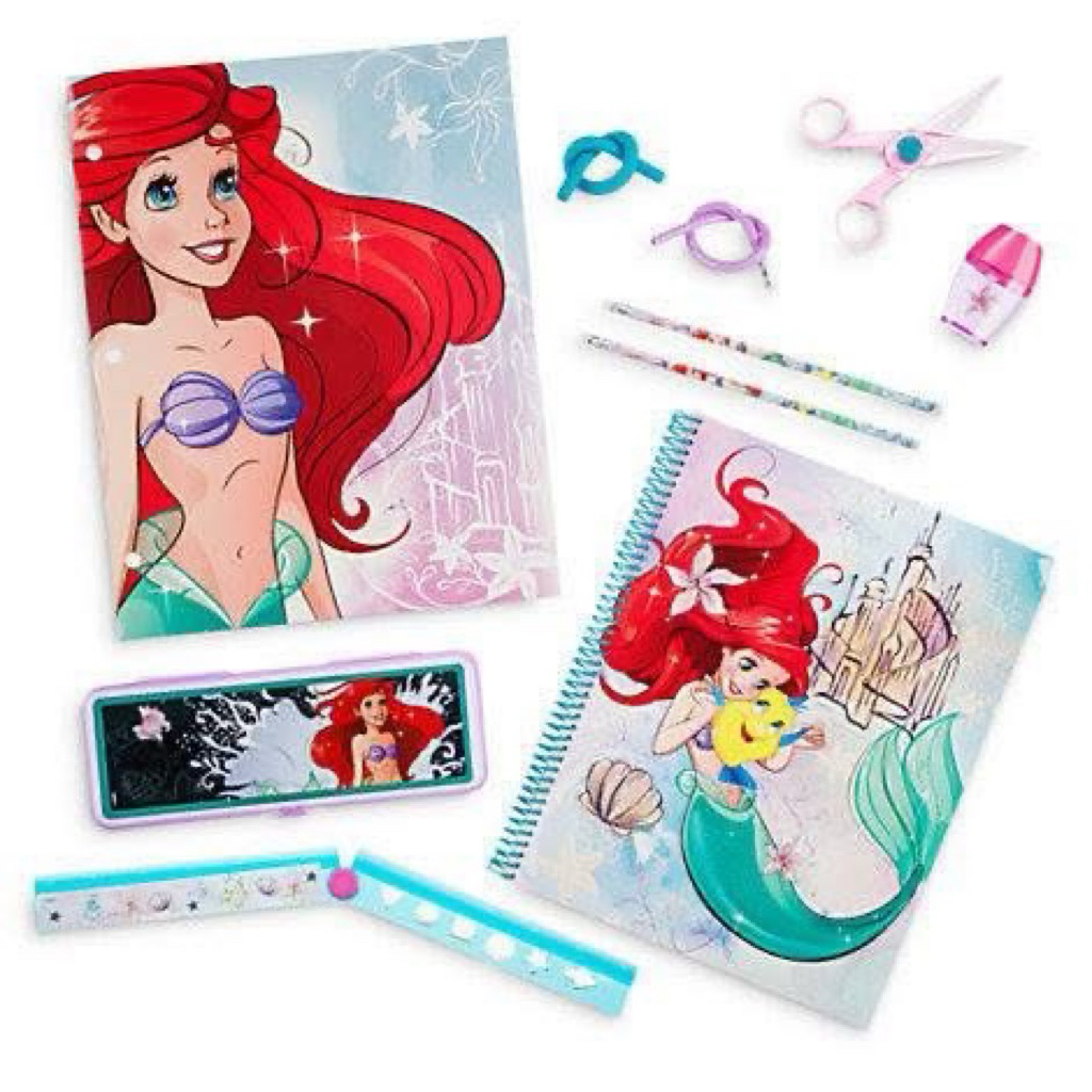 ชุดเครื่องเขียน Ariel ชุดอุปกรณ์การเรียน Disney Princess Ariel Mermaid