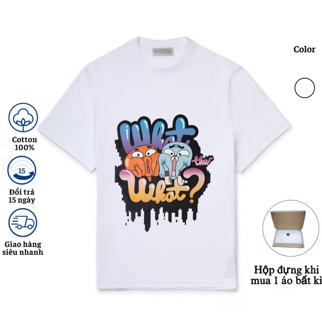 เสื้อยืด Unisex What The Amazing World Of Gumball - The Amazing World Of Gumball