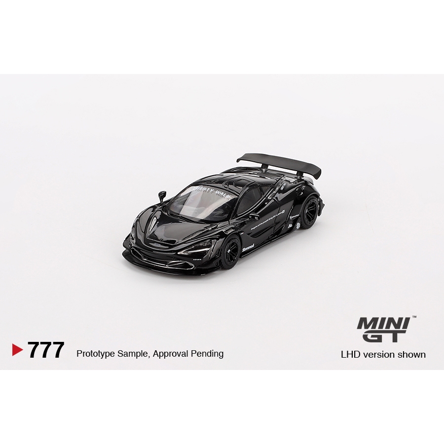 Mini GT McLaren 720S LB-Works การ์ดรถรุ่นสีดํา 777 1/64