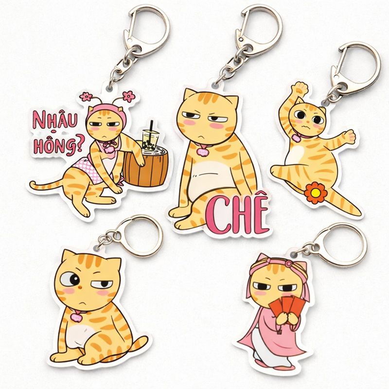 MY DIEU VITAMIN CAT KEYCHAIN