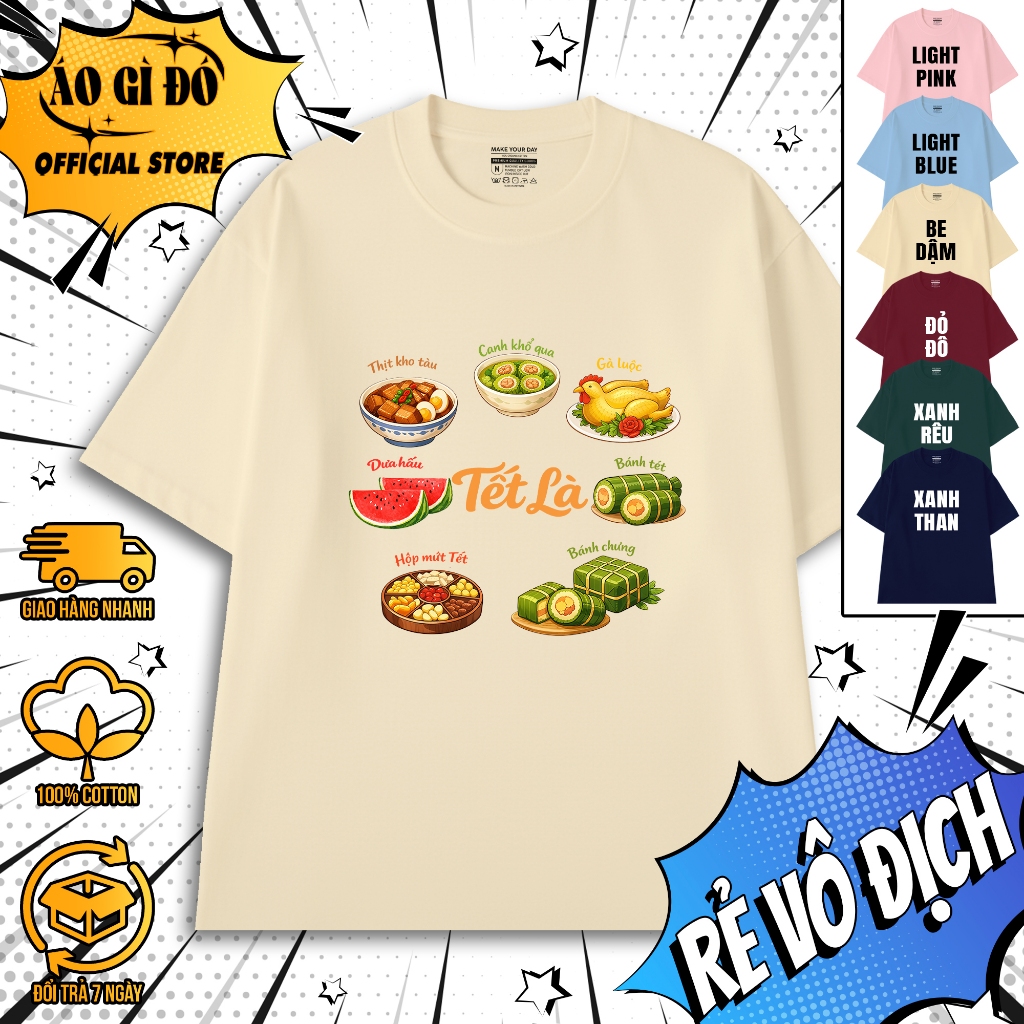 เสื้อยืด Tet เต็มไปด้วยจาน Tet Cuisine, Tet แบบดั้งเดิม, Reunion Tet, Reunion Tet
