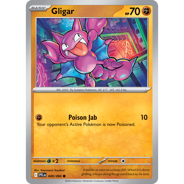 [การ์ดโปเกมอน EN] Gligar 049/094 Phantasmal Flames (PFL)