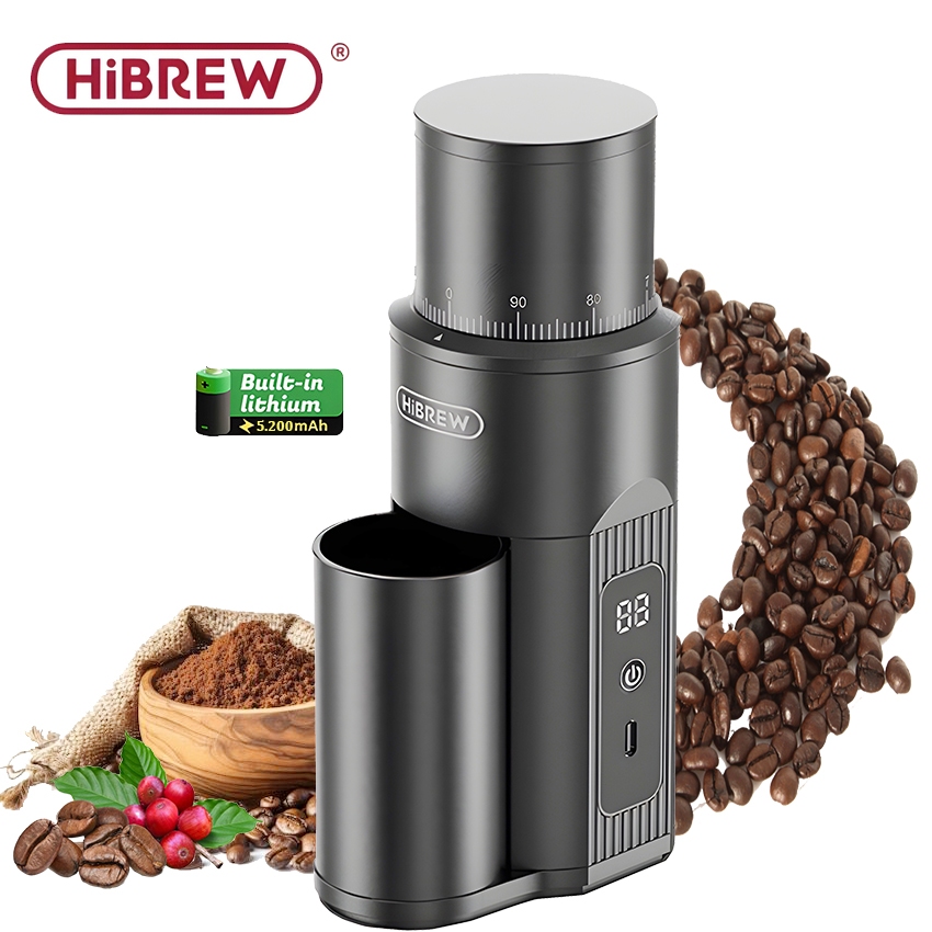 เครื่องบดเมล็ดกาแฟ Espresso แบบมือถือ ใช้แบตเตอรี่แบรนด์อเมริกันคุณภาพสูง HiBREW G5 MINI 5200mAh - 1