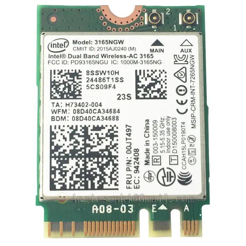 การ์ด Wifi ไร้สาย Intel-AC 3165 3165NGW ใหม่