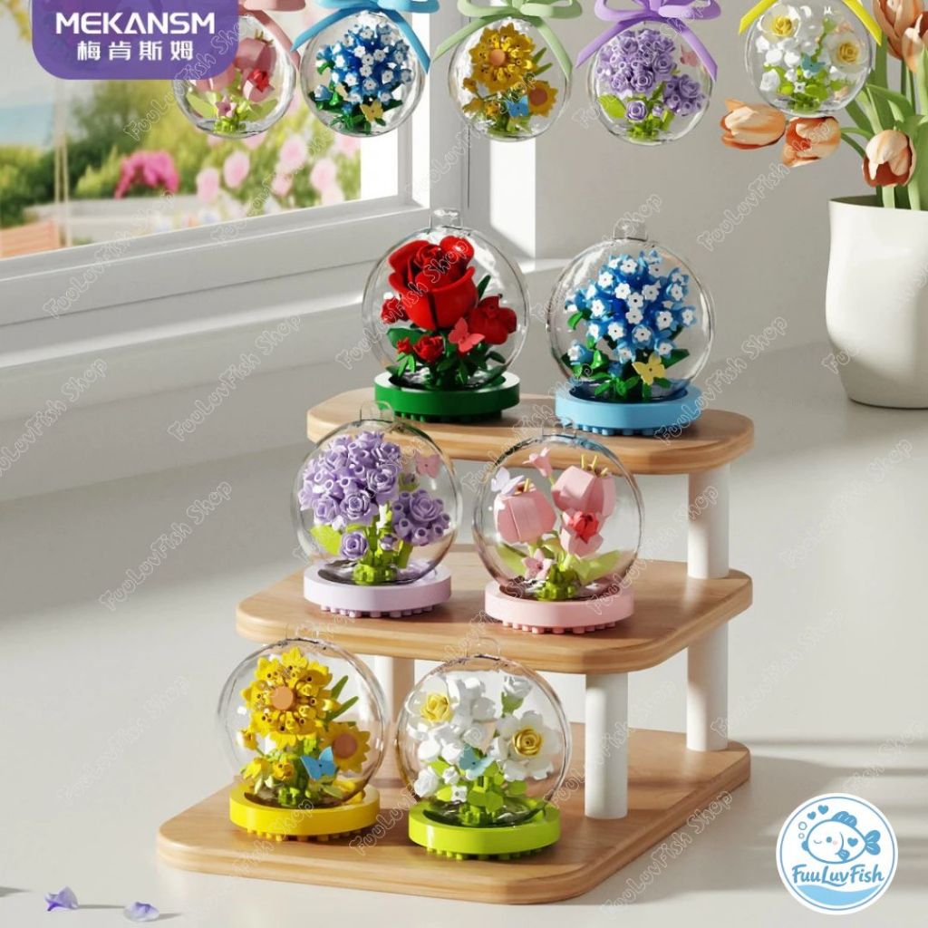 Wish Crystal Ball Assembly Model - Lego Rose Wish Crystal Ball Decor Toy - FULUUVFISH SHOP