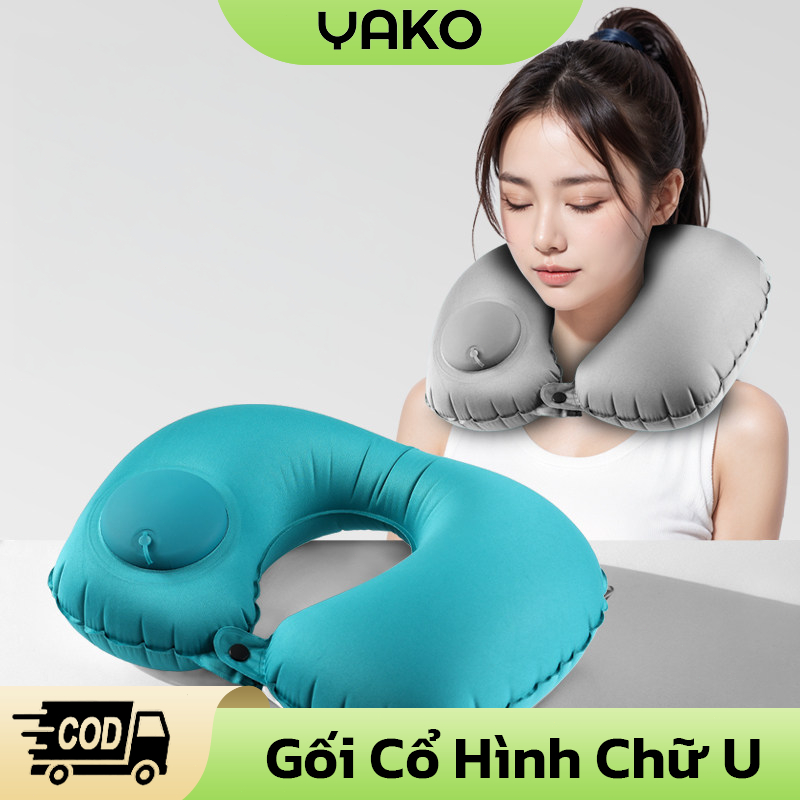 YAKO หมอนรองคอรูปตัว U พองอัตโนมัติ - ลดความเครียดของกล้ามเนื้อคอ จัดส่งด่วน 15 วินาที สามารถเคลื่อน