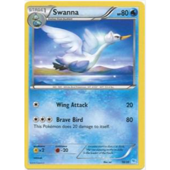 [การ์ดโปเกมอน TCG] Swanna - 18/30 - Suicune Trainer Kit
