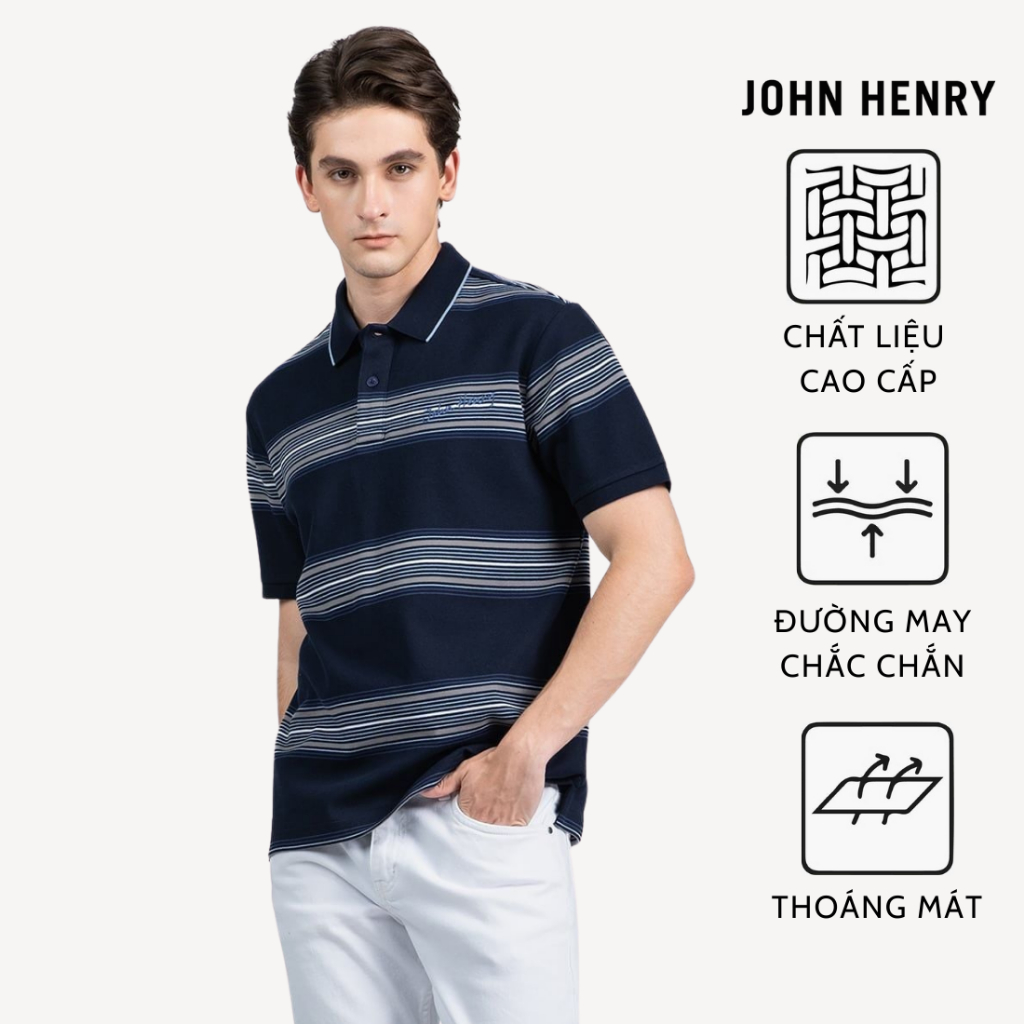 เสื้อโปโลแขนสั้นปานกลาง KS26SS51C-RG - JOHN HENRY Shop