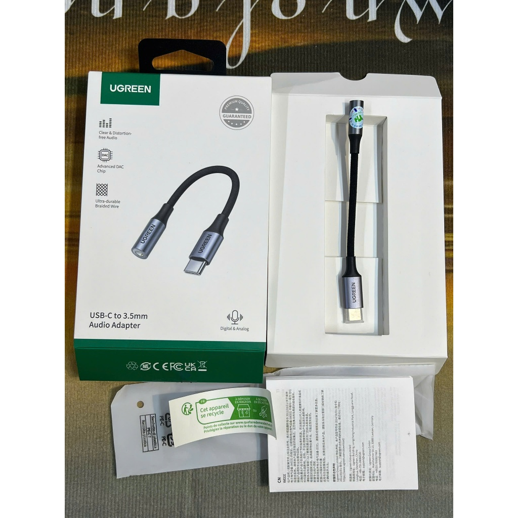 สายแปลงเสียง USB Type-C เป็น 3.5 มม. พร้อมชิป Ugreen 80154 แบบเต็ม vat DAC