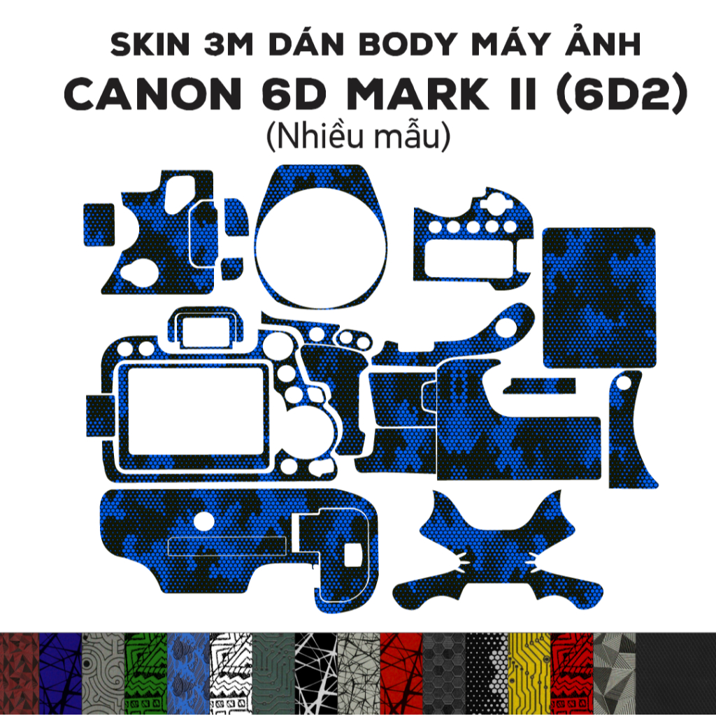 สติ๊กเกอร์ 3M Skin สําหรับ Canon 6D Mark II (หลายรุ่น) | ฟิล์มกันรอยตัว 6ง2