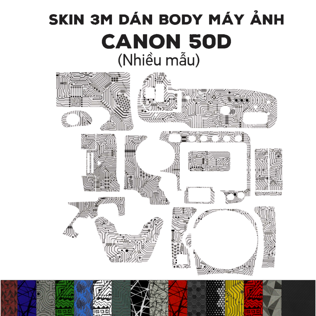 สติ๊กเกอร์ 3M Skin สําหรับ Canon 50D (หลายรุ่น) | ฟิล์มกันรอยตัว Canon 50D