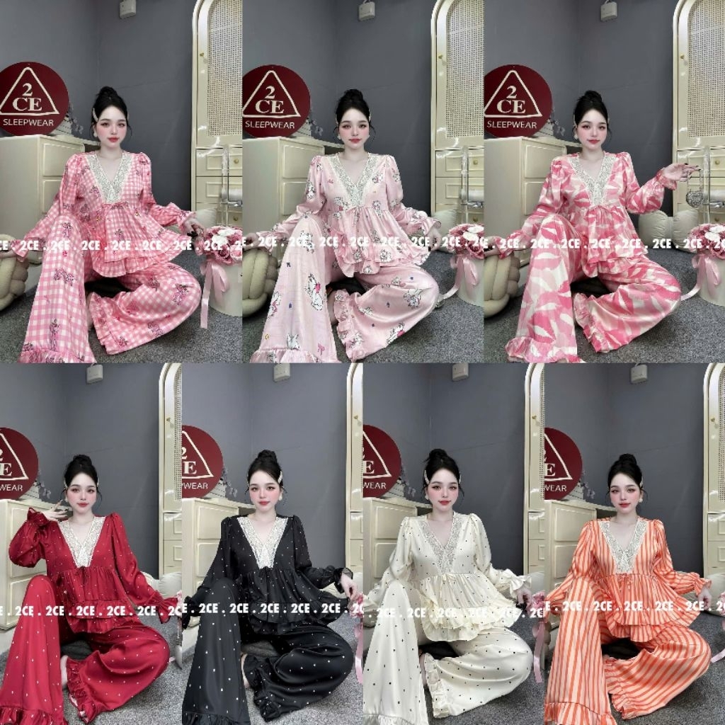 [2CE]Smooth SILK SET WITH LADYS LACE