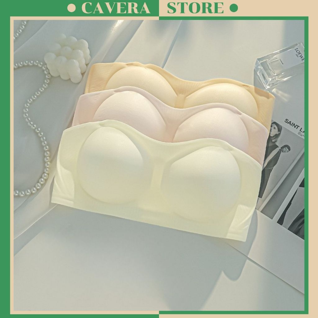 Combo 3 Womens Strapless V1 Lift-Up Bras, CAVERA A.1952 Slim Fit Foam Bra