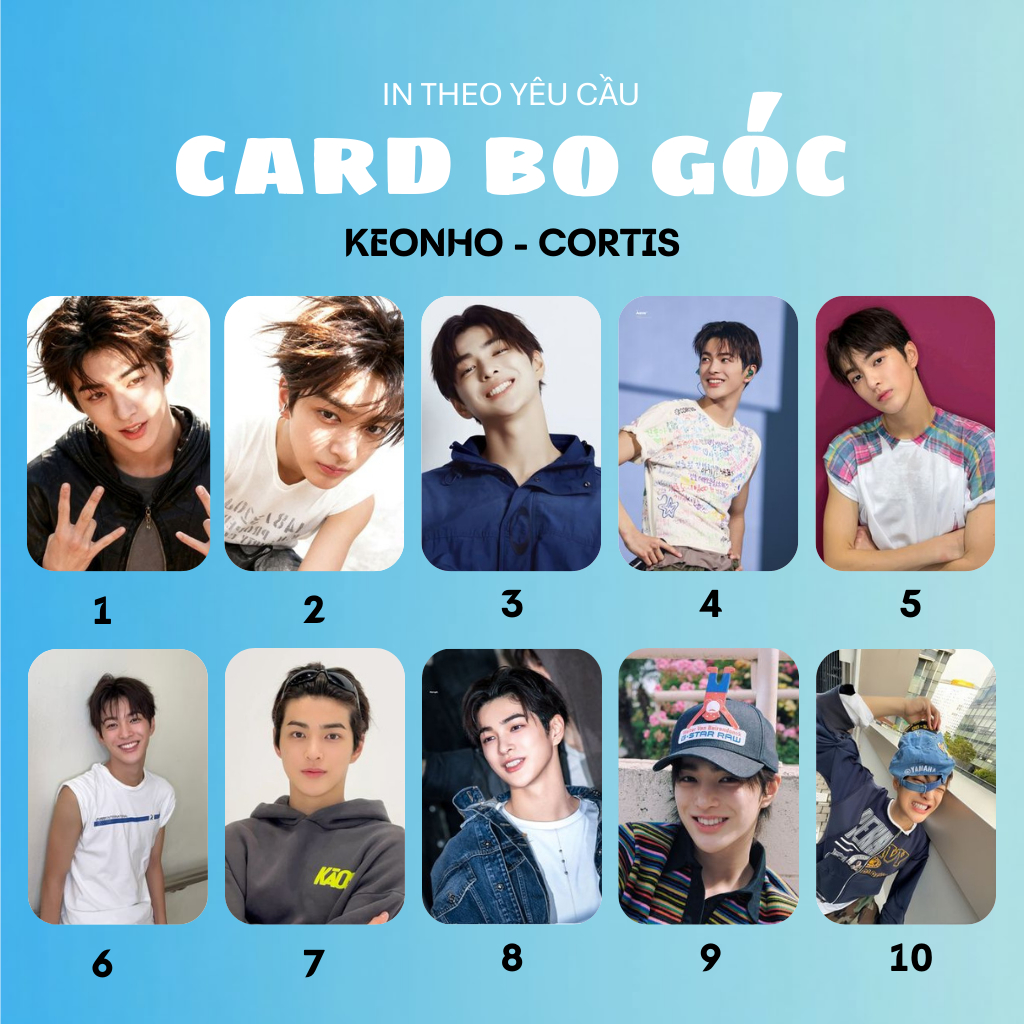 [KEONHO - CORTIS] Corner Card โฟโต้การ์ดวงเยาวชนเกาหลี CORTIS - พิมพ์ 2 ด้าน พิมพ์ตามความต้องการ