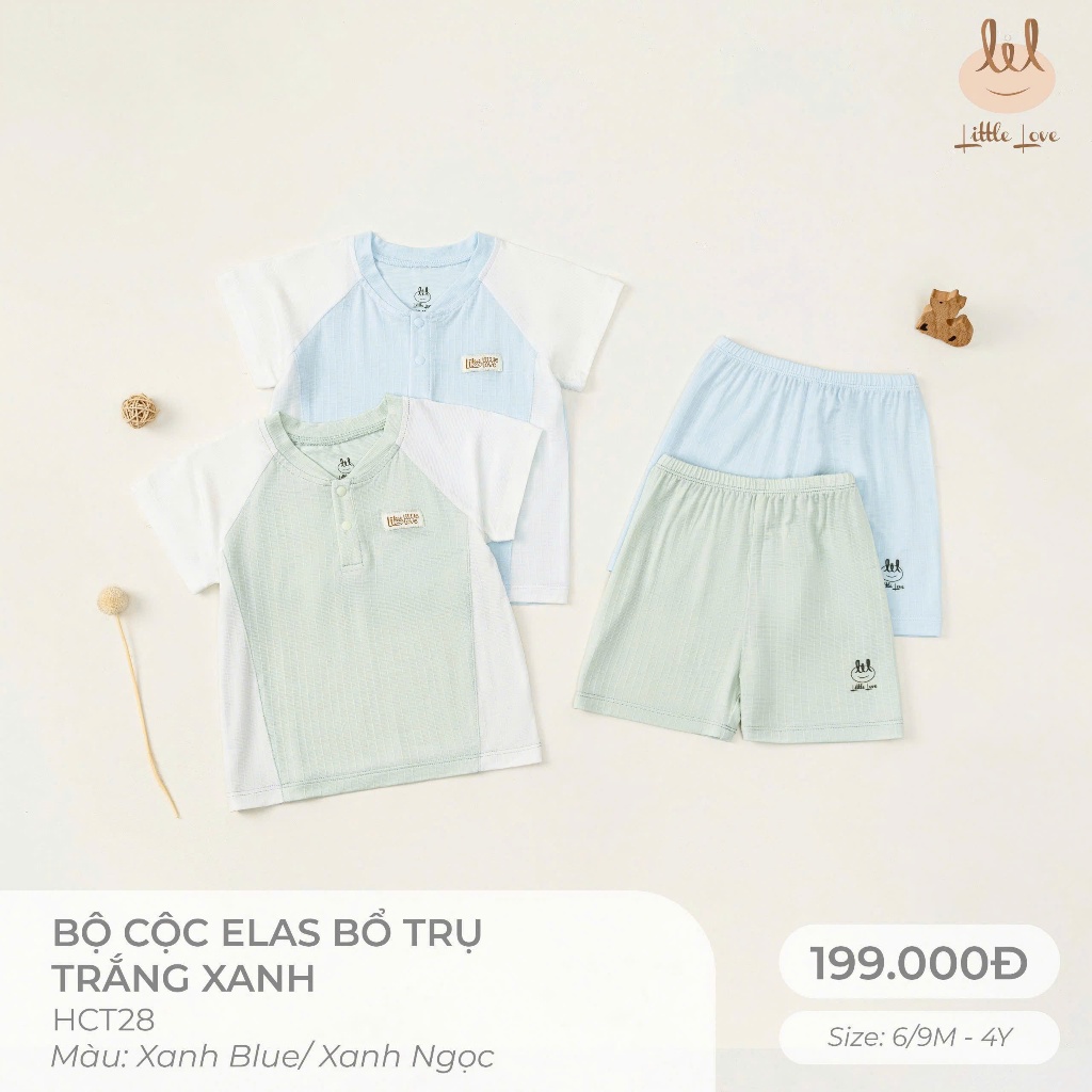 LITTLE LOVE ชุด COC ELAS สีฟ้าและสีขาว