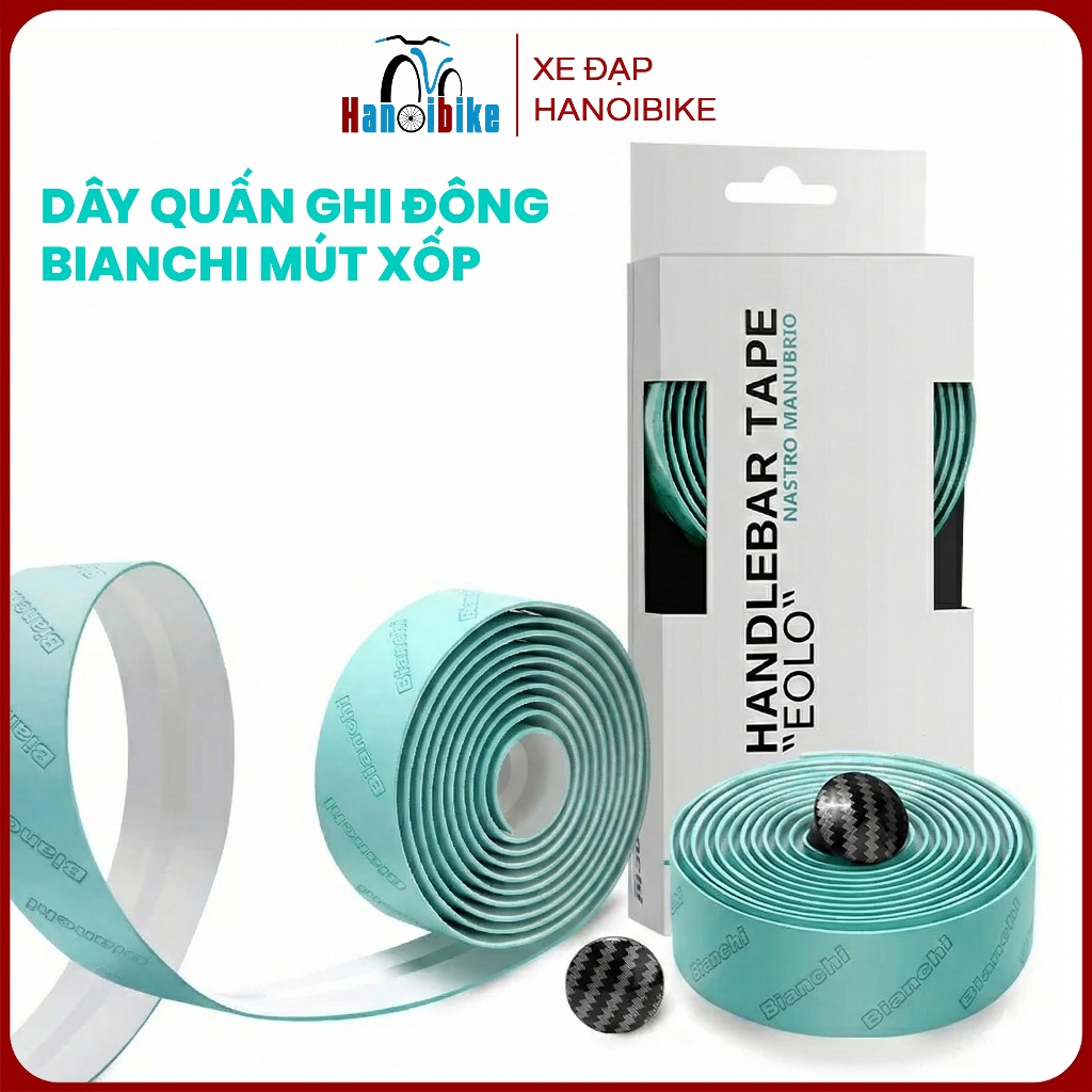 สายรัดแฮนด์จักรยานโฟม Bianchi พร้อมกล่อง