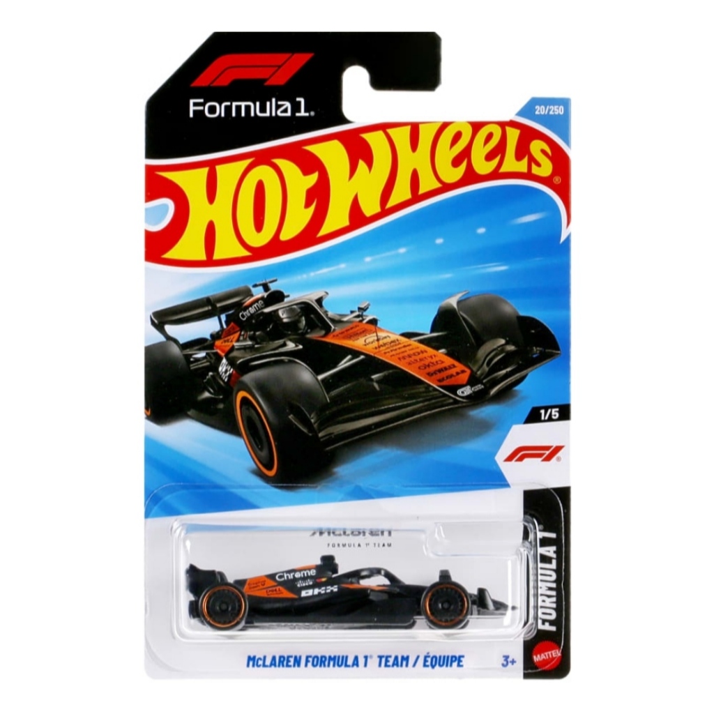 Hot Wheels Basic - Hot Wheels Basic McLAREN F1 TEAM/ ÉQUIPE โมเดลรถ (การ์ดใหม่)