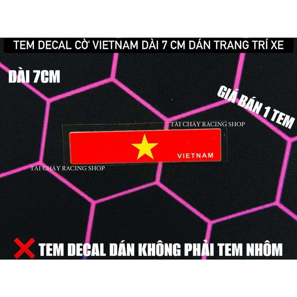 [ 1 ชิ้น ] 7 ซม. เปิด VIETNAM FLAG DECAL STICKER สําหรับตกแต่งรถยนต์