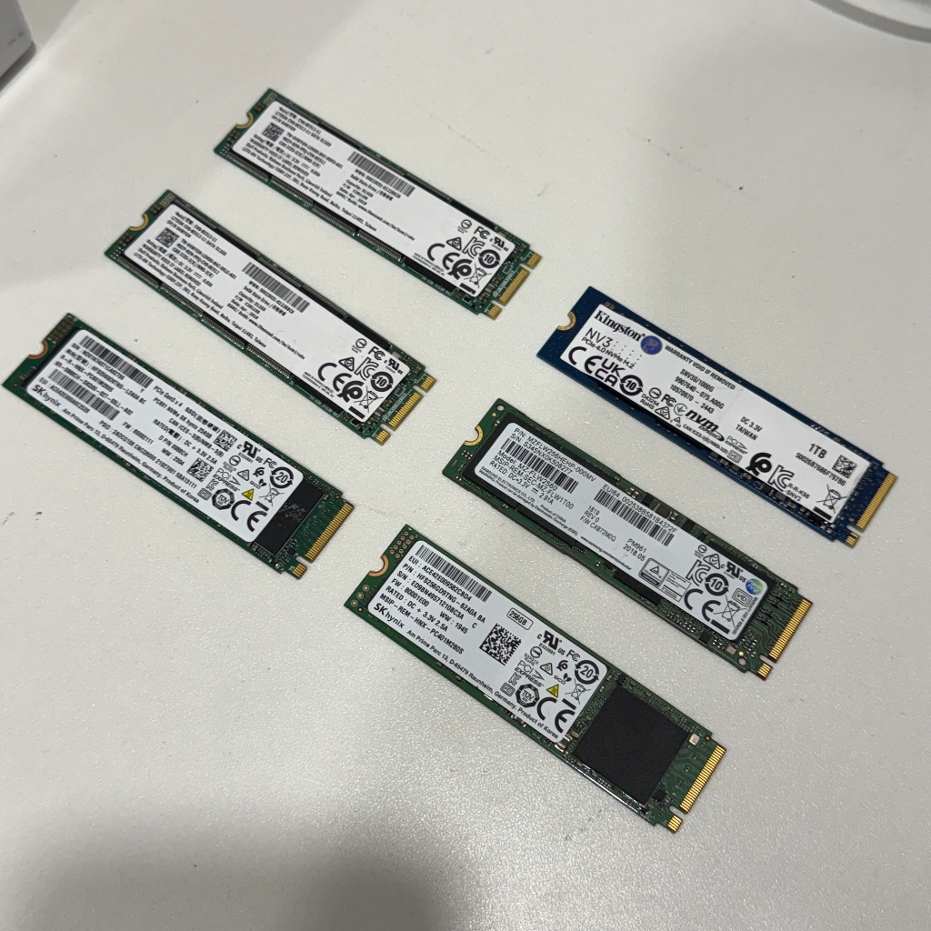 SSD M2 Sata, M2 NVME PCIe Gen3x4 2280 256Gb 512Gb คุณภาพดี Samsung Hynix Micron sk >90% ติดตั้ง win