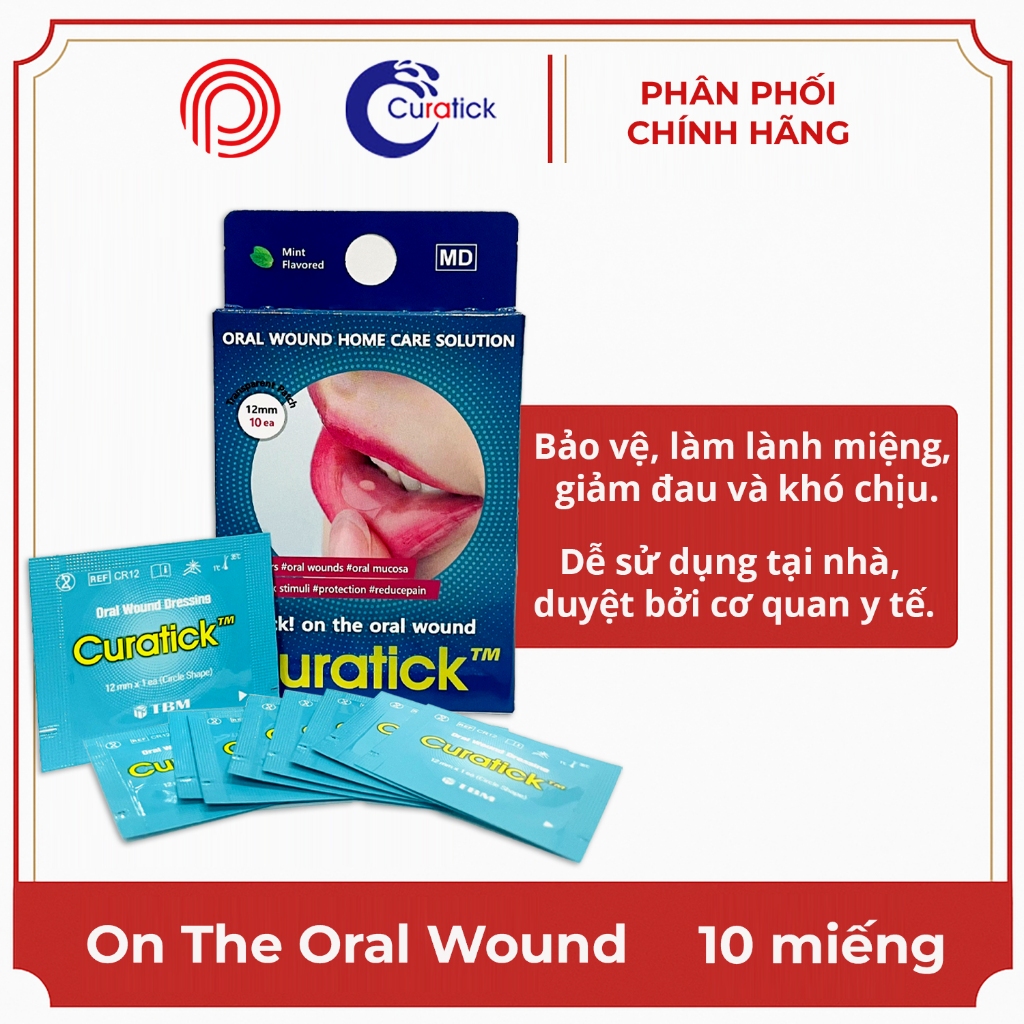 [DATE 5/2026] Curatic Tick mouth ulcer patch! On The Oral Wound 10 ชิ้น