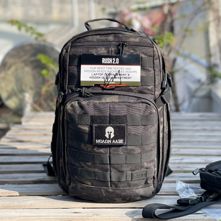 Tactical rush 12 2.0 กระเป๋าเป้ยุทธวิธีสีดํา 24 ลิตร