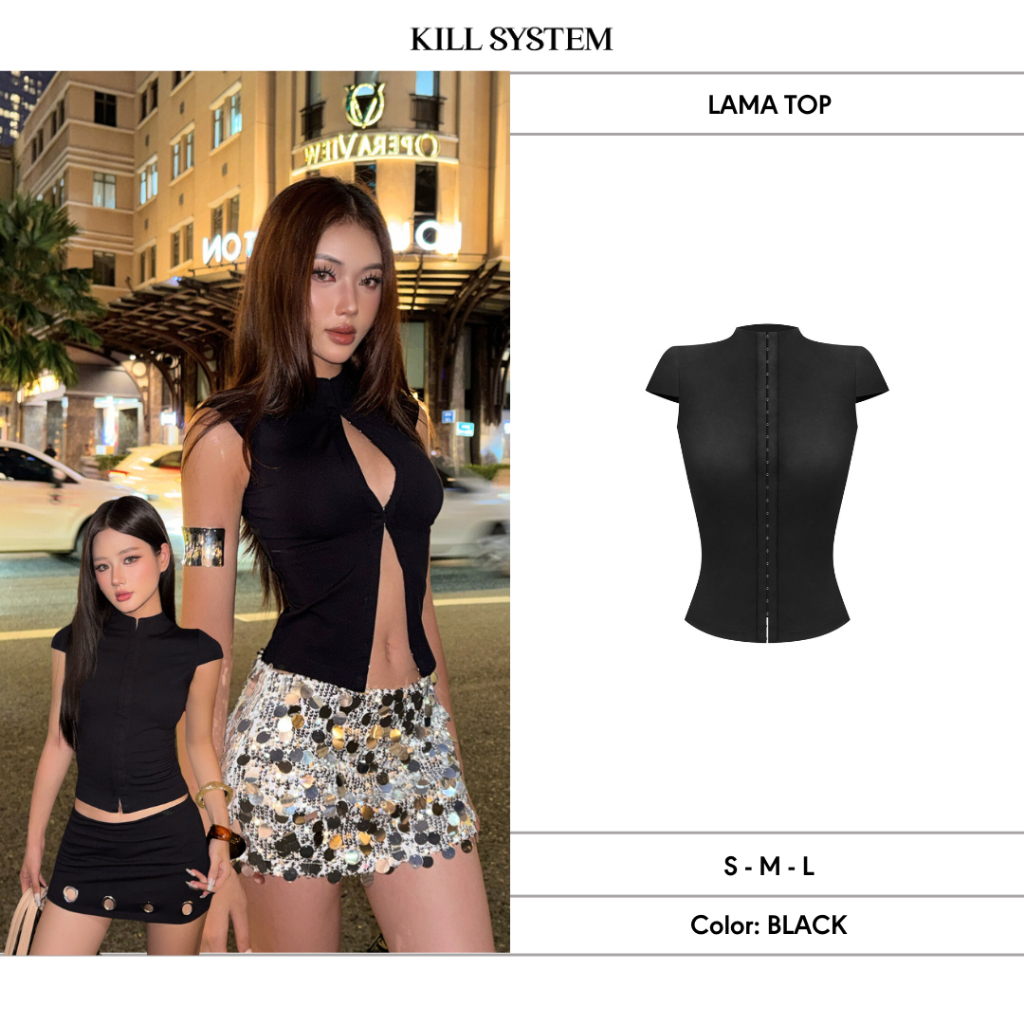 เสื้อยืดรัดตัว umi หนา เซ็กซี่ ที่แบน LAMA - KILL SYSTEM