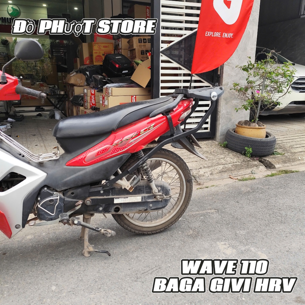Baga Givi HRV Wave 110 / Wave Blade / RSX - Heavy Duty Baga พร้อมฐาน M5M ของแท้ - Zinc Mount (Givi D