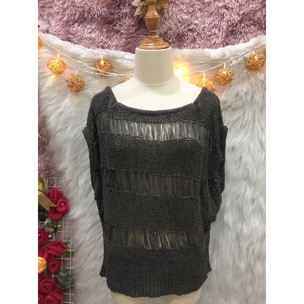 (A93)เสื้อคอเหลี่ยม - เซ็กซี่ - แขน 2 - แบรนด์ Glass Line - Size M