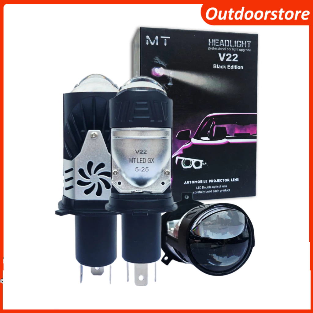 ไฟหน้า Mini Ball LED H4 V30 - V22 Osram 55w เอาต์พุตสําหรับรถยนต์และรถจักรยานยนต์