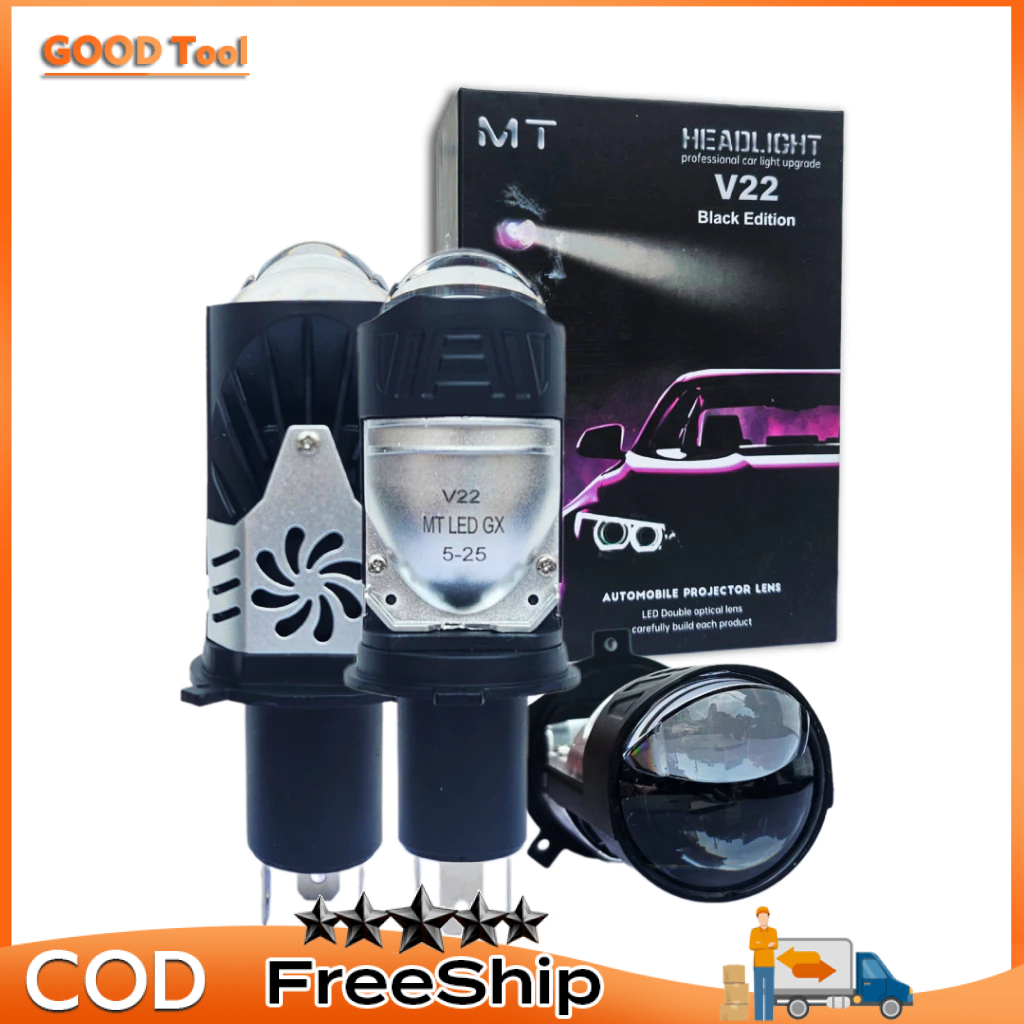 ไฟหน้า Mini Ball LED H4 V30 - V22 Osram 55w เอาต์พุตสําหรับรถยนต์และรถจักรยานยนต์