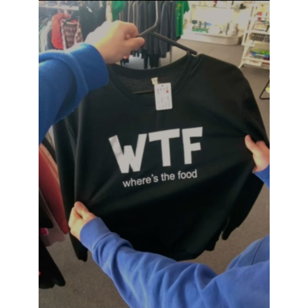 WTF Where The Food เสื้อยืด - เสื้อยืด Unisex Funny Meme พิมพ์ลาย Troll Friends Funny อินเทรนด์ผ้าฝ้