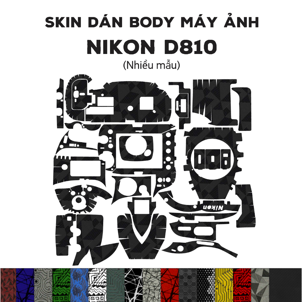 สติ๊กเกอร์ 3M Skin สําหรับ Nikon D810 (หลายรุ่น) | ฟิล์มกันรอยสําหรับตัว Nikon D810