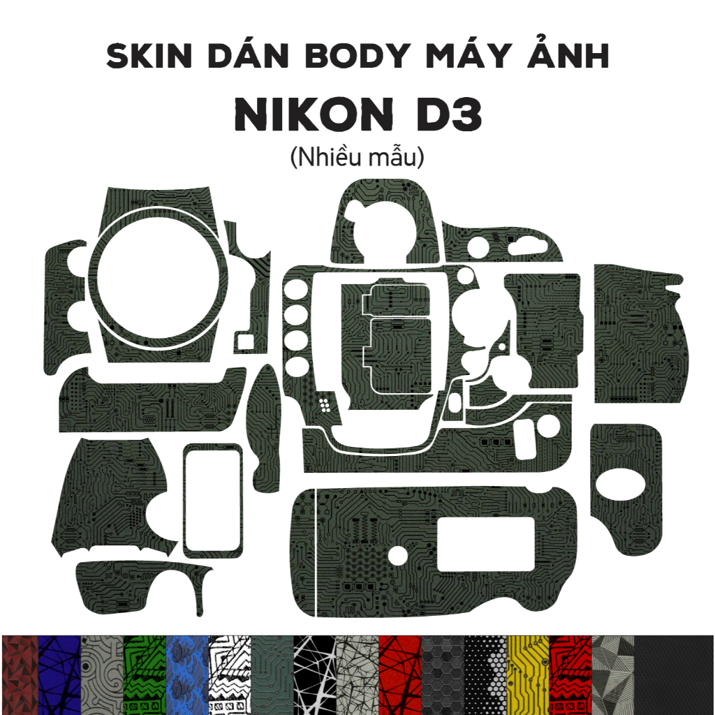 สติ๊กเกอร์ผิว 3M สําหรับ Nikon D3 / D3X (หลายรุ่น) | ฟิล์มกันรอยสําหรับตัวกล้อง nikon d3