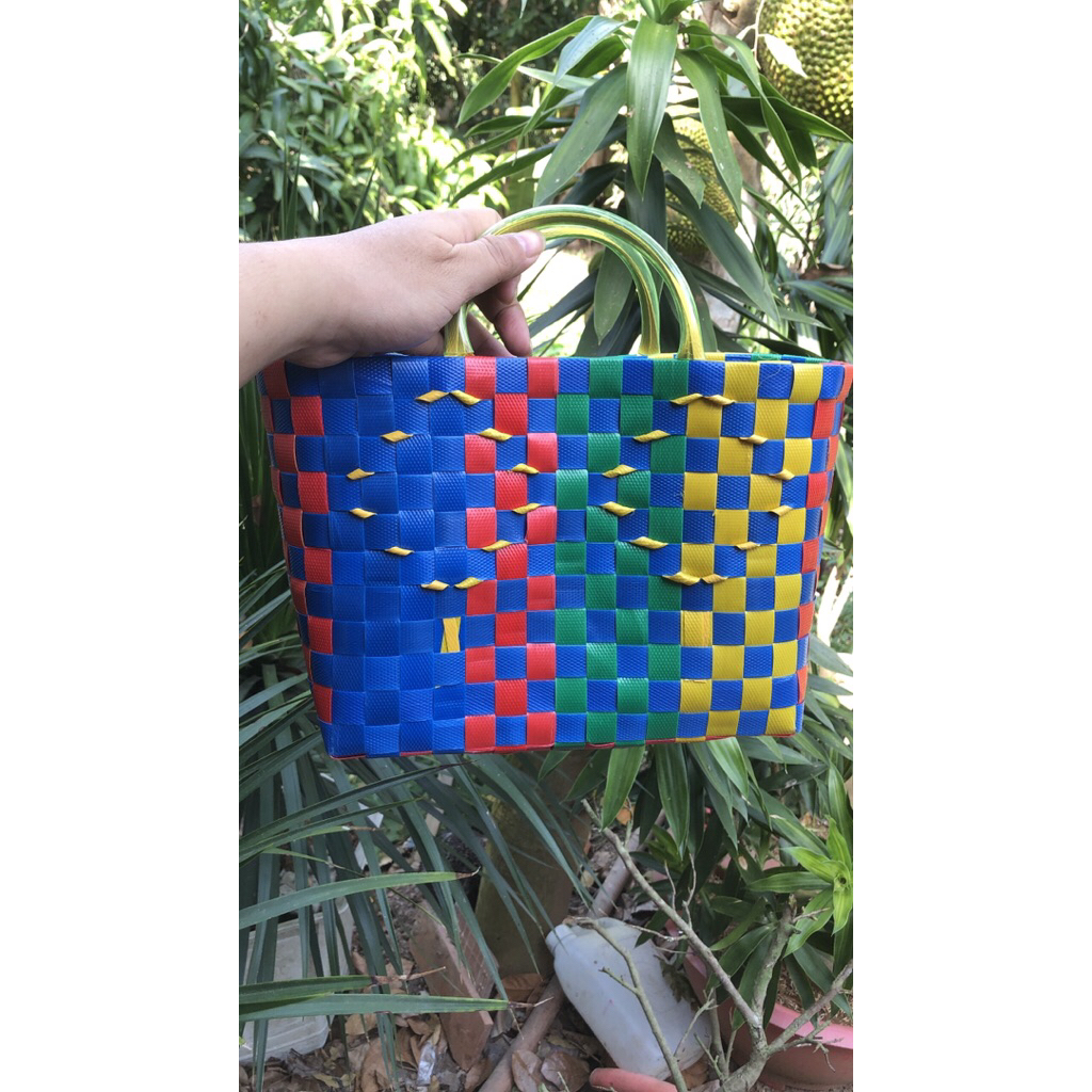 Combo 2 ตะกร้า: ตะกร้าเล็ก s7 (L23xW11x19cm) และ s8 (D30xW12xH23) คละสี