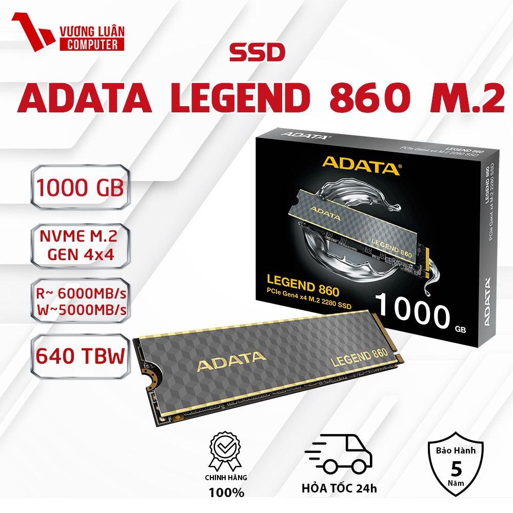 ของแท้ ADATA Legend 860 PCIe Gen4x4 M.2 NVME SSD