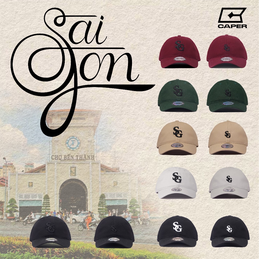 Caper HN SG ปัก Caper – หมวกผู้ชายและผู้หญิง Unisex ฟอร์มสวย ร่วมง่าย