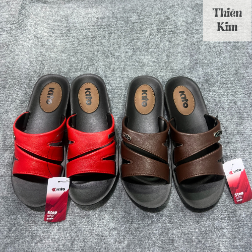 KITO Brand Thai Womens Cross-Strap Sandals อุดตันผู้หญิงส้นสูง 3 นิ้ว ไซส์ 35-39 สีน้ําตาล แดง
