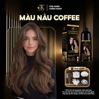 Dầu gội Nhuộm tóc thảo dược Màu Nâu Coffee phủ bạc KIM THẢO chính hãng Lên màu tự nhiên, an toàn chuẩn salon tại nhà