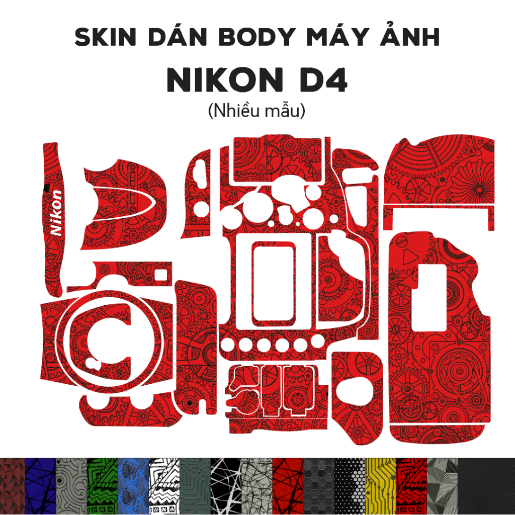 สติ๊กเกอร์ 3M Skin สําหรับ Nikon D4 (หลายรุ่น) | ฟิล์มกันรอยสําหรับตัว Nikon D4