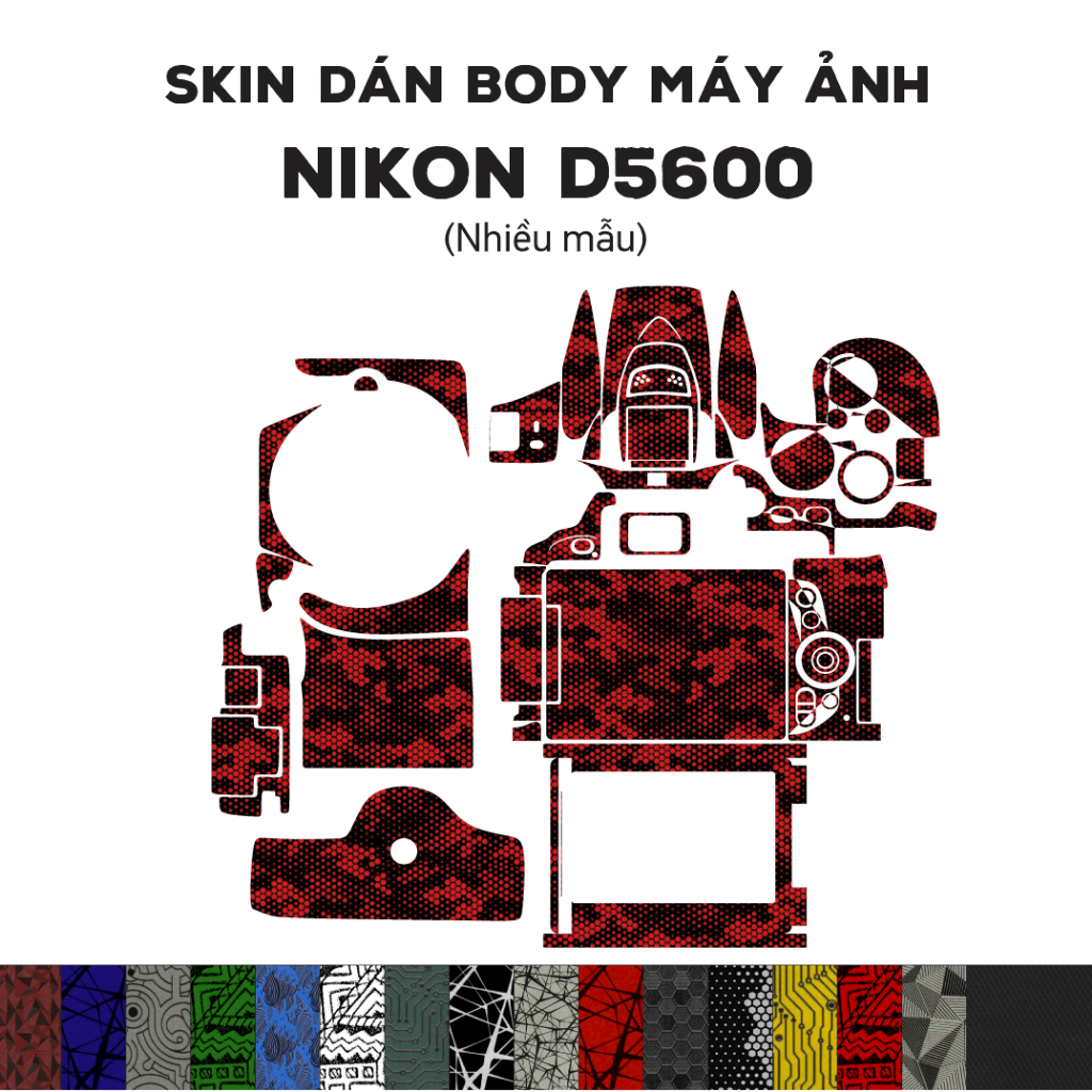 สติ๊กเกอร์ 3M Skin สําหรับ Nikon D5600 (หลายรุ่น) | ฟิล์มกันรอยสําหรับตัว Nikon D5600
