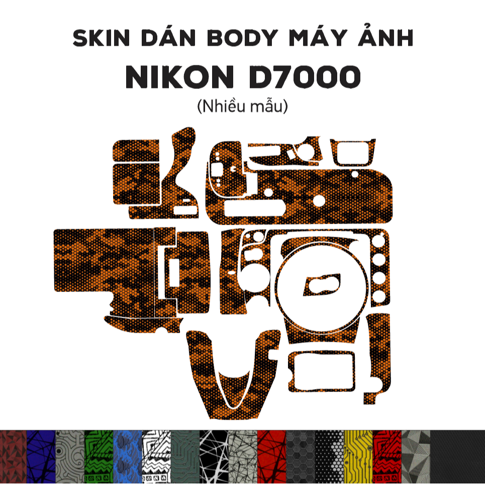สติ๊กเกอร์ 3M Skin สําหรับ Nikon D7000 (หลายรุ่น) | ฟิล์มกันรอยสําหรับตัว Nikon D7000