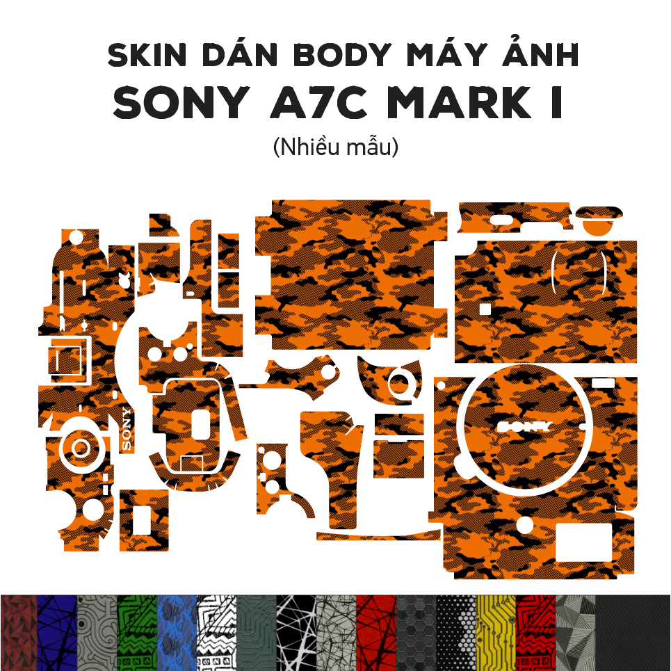 สติ๊กเกอร์ 3M Skin สําหรับ Sony A7C Mark I (หลายรุ่น) | ฟิล์มกันรอยสําหรับตัว Sony A7C