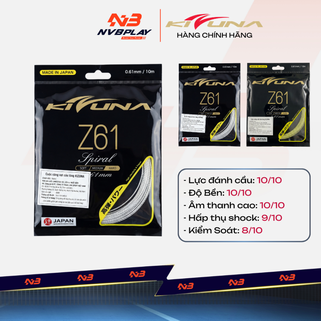 [GENUINE] ไม้แบดมินตัน Kizuna TP Z61 Stretch - รองรับที่ดี, ความทนทานสูง, การควบคุมที่มั่นคง